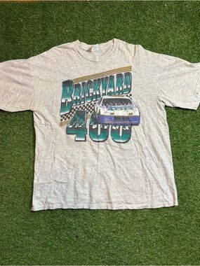 LOGO 7 Brickyard 400 Racing Grey vintage T-shirt